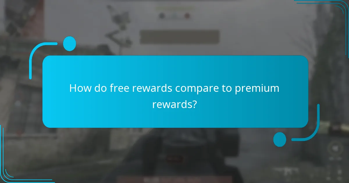 How do free rewards compare to premium rewards?