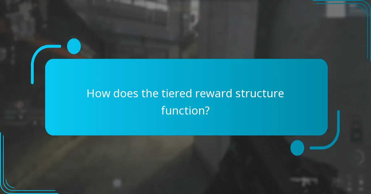 How does the tiered reward structure function?