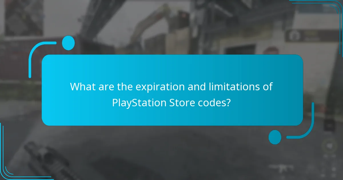 What are the expiration and limitations of PlayStation Store codes?