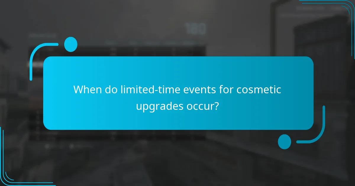 Which cosmetic upgrades are available during current events?